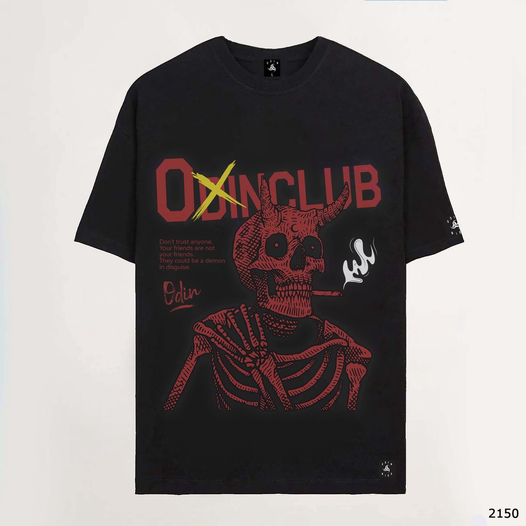 ÁO THUN DEMON SKULL, Áo phông oversize nam nữ, Local Brand ODIN CLUB