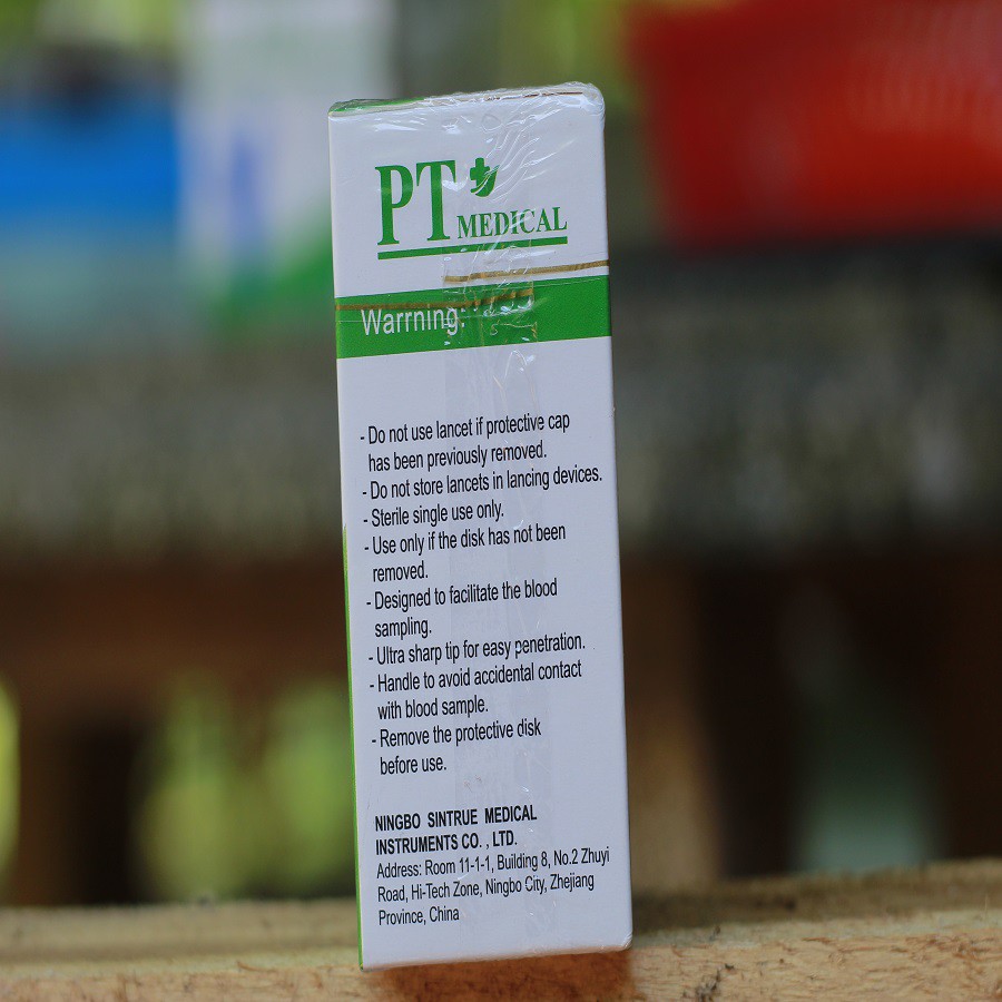Hộp 100 kim lancet lấy máu đo đường huyết, kim chích máu đường huyết hộp 100 cây