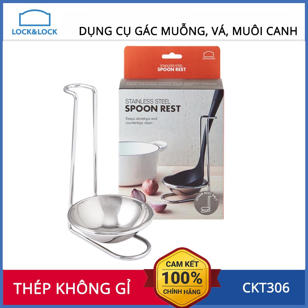 Dụng cụ gác muỗng, vá, muôi canh Inox cao cấp Lock&amp;Lock CKT306