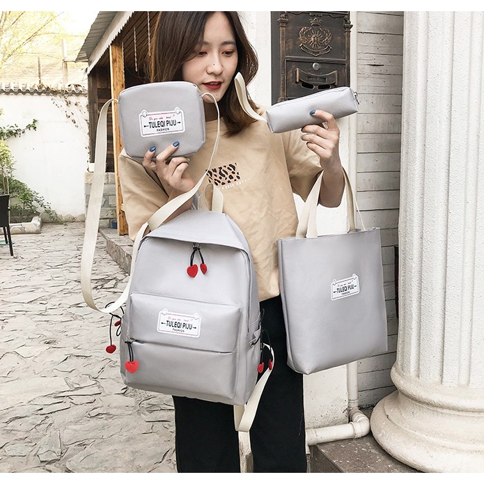 [ BLACKFRIDAY ] Bộ Set Balo laptop du lịch đi học mini nữ đẹp NIKO kèm túi bút, túi xách và túi đeo chéo BL59 - Hà Nội