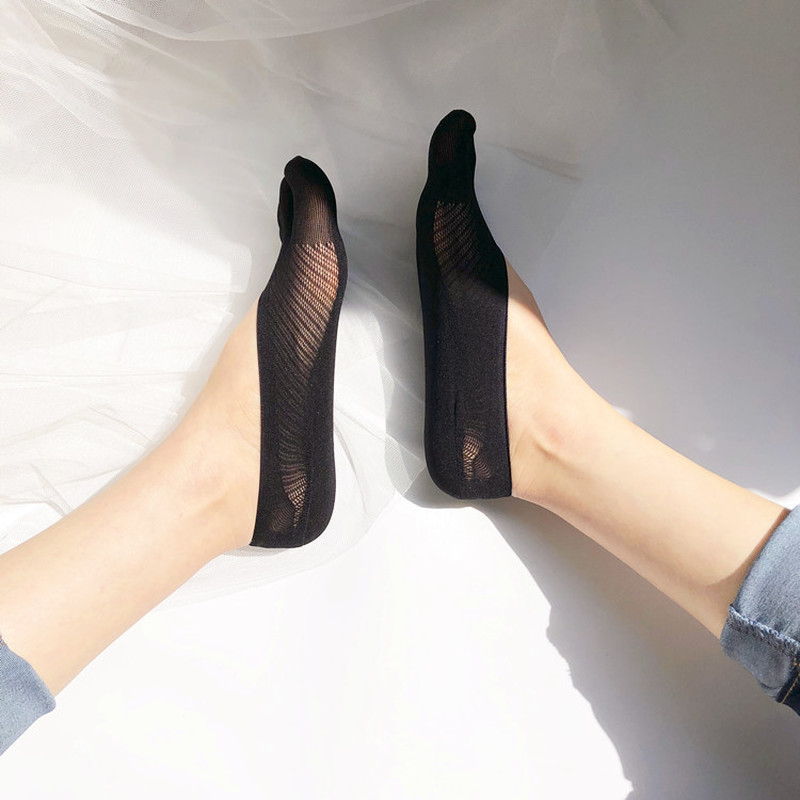 Đôi Vớ Thuyền Màu Trơn Chống Trượt Thời Trang Cho Nữ