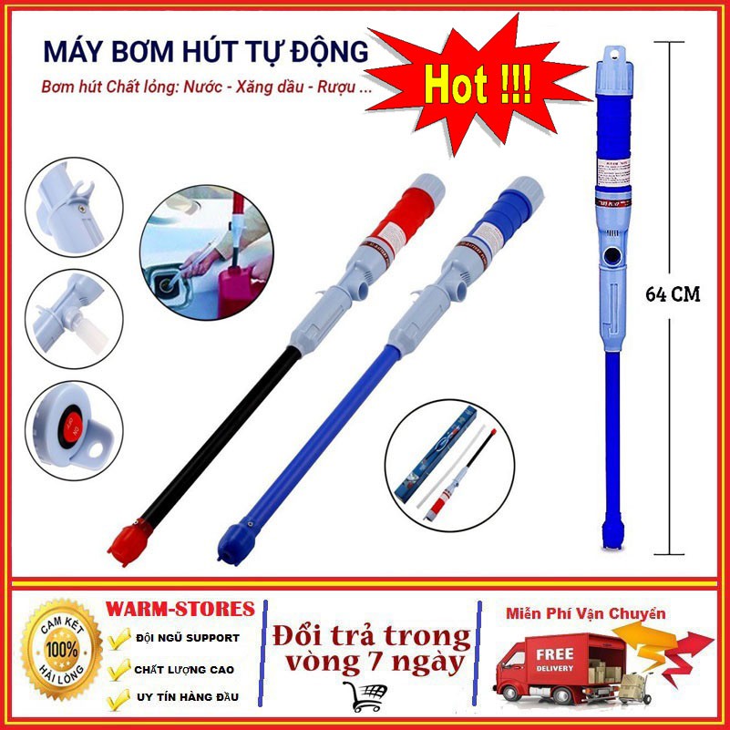 Máy Bơm Mini, Máy Hút Chất Lỏng Tự Động,Hút Nước, Rượu, Xăng Dầu..., Máy Chạy Pin Tự Động Chỉ 1 Nút Bấm Siêu Tiện Lợi