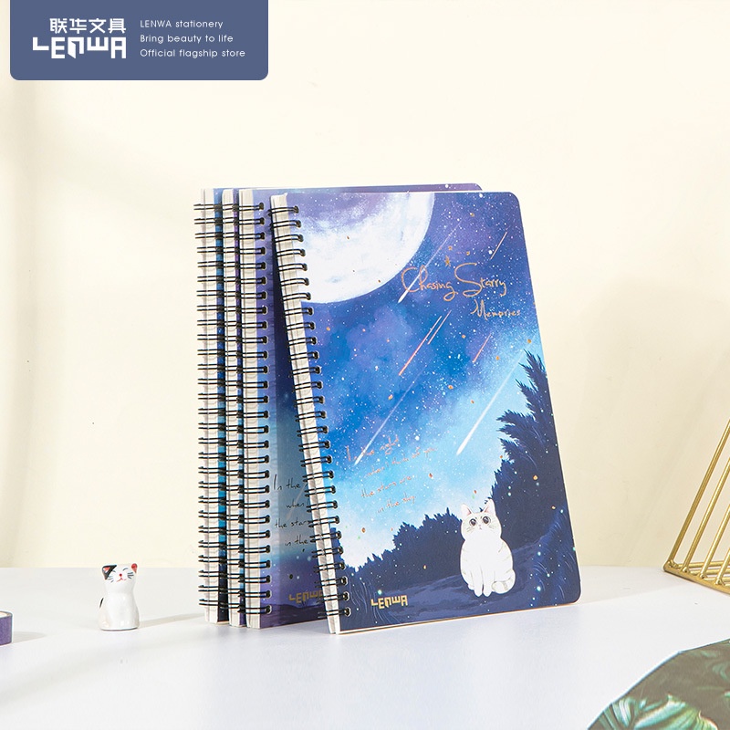 Sổ lò xo A5 STAR SKY. Sổ tay ghi chép 136 trang thích hợp làm bullet journal, planner