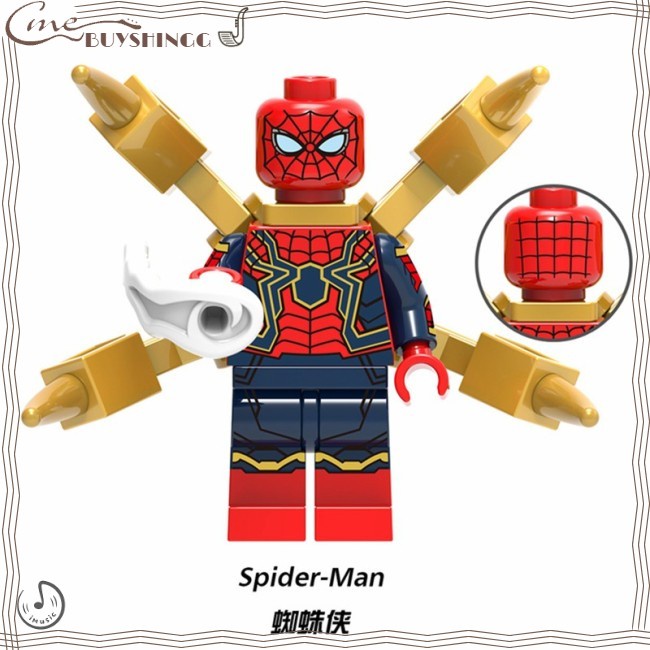 Bộ Đồ Chơi Lắp Ráp Lego Nhân Vật Thor Loki Hela Odin Iron Man Spiderman Marvel Có Nhạc Dùng Làm Quà Tặng