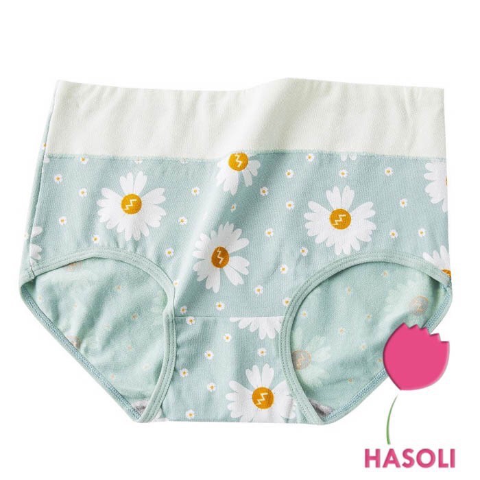 Set 5 Quần Lót Nữ Cạp Cao - Quần Cotton Hoa Cúc Gen Bụng Kháng Khuẩn Cao Cấp S58
