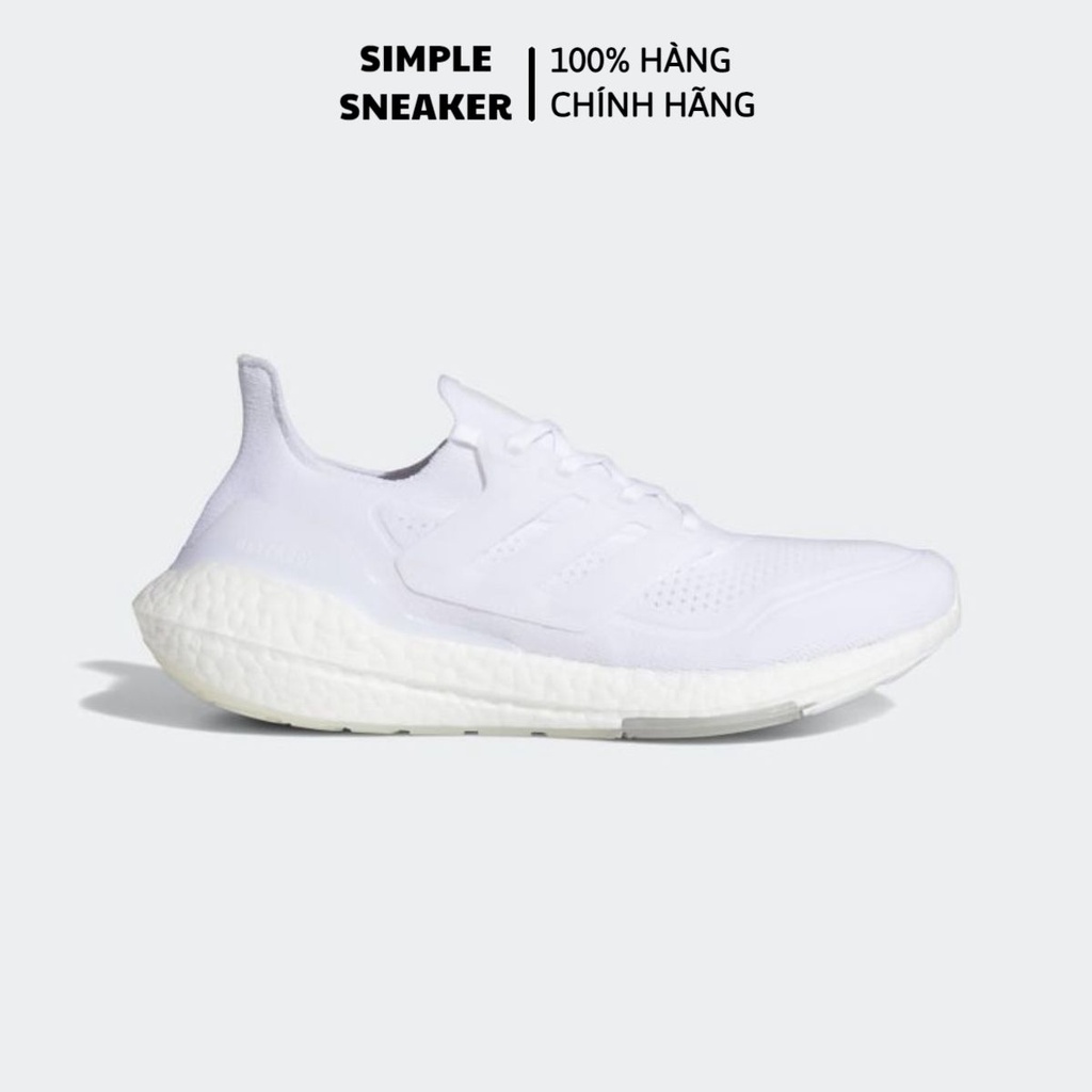 Giày Sneaker Adidas Ultraboost 21 AllWhite Chính Hãng - Giày Thể Thao Chạy Bộ UltraBoost 21 Số Một Thế Giới