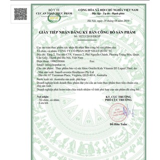 ostelin D3 LIQUID CỦA ÚC