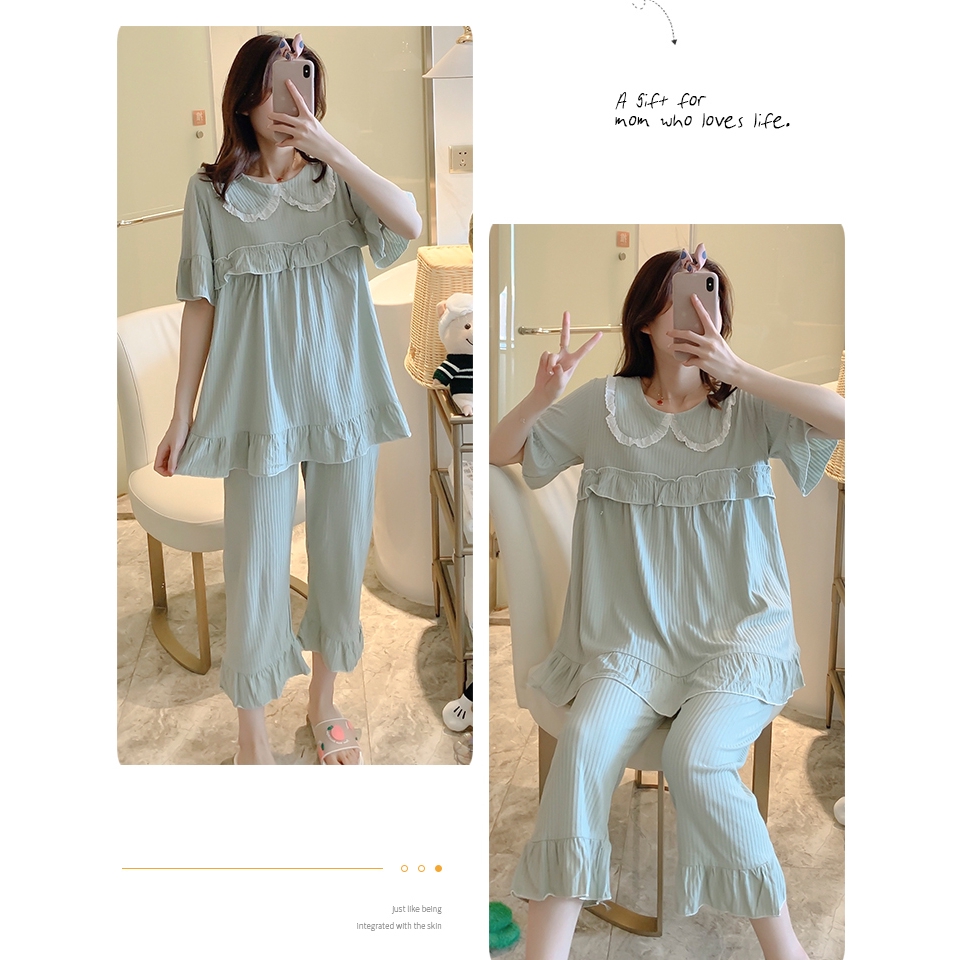 Bộ Đồ Ngủ Cotton Ngắn Tay Xinh Xắn Theo Phong Cách Nhật Bản Dành Cho Nữ | BigBuy360 - bigbuy360.vn