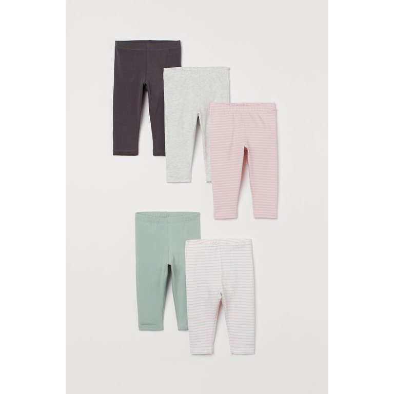 Set 5 quần legging HM AUTH cotton organic