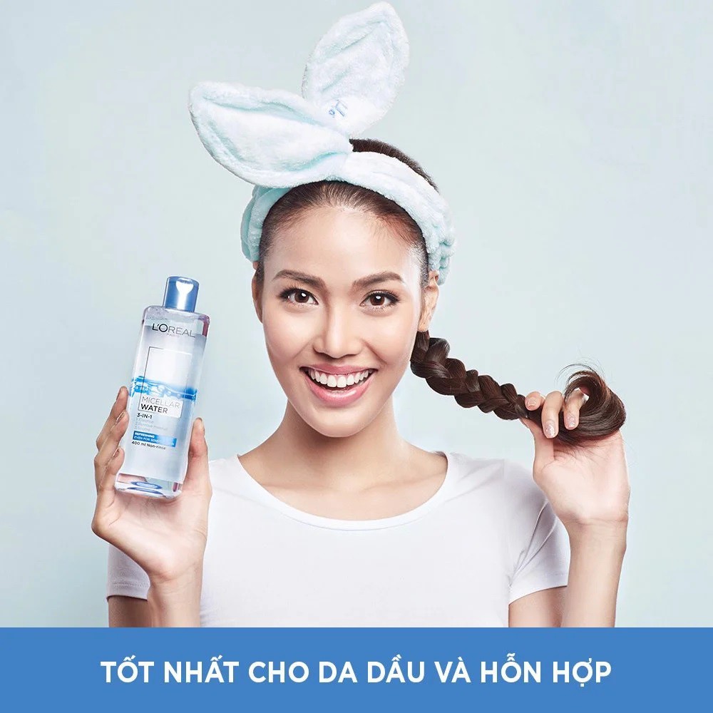 Nước tẩy trang tươi mát 3 In 1 L'Oreal Paris Micellar Water Refreshing 400ml | WebRaoVat - webraovat.net.vn