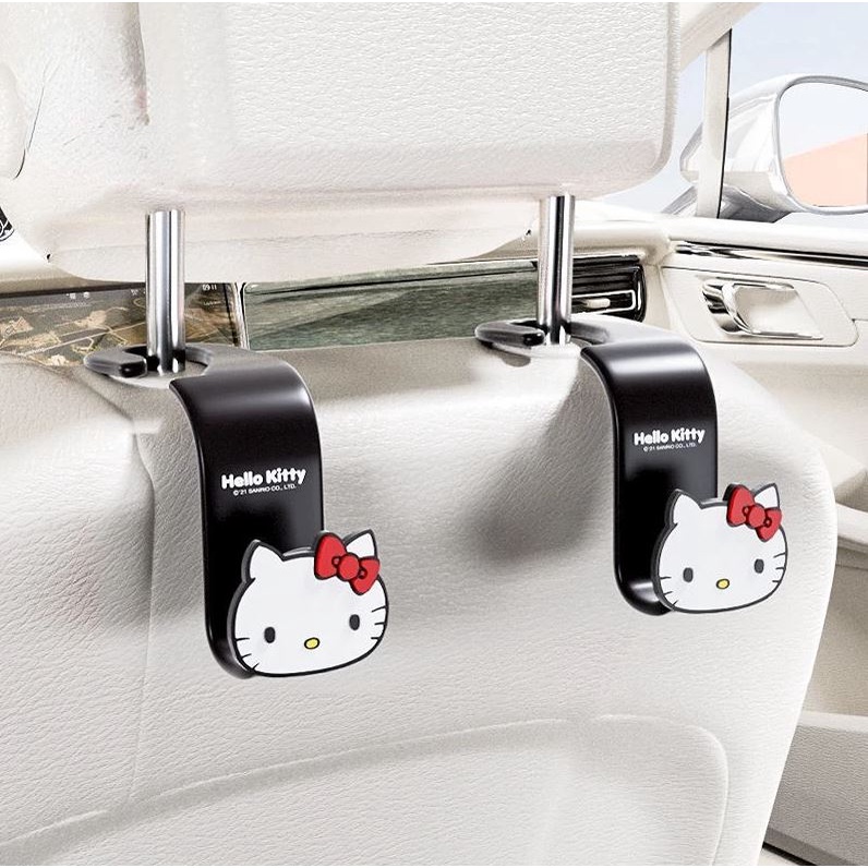 Móc treo đồ XIAODUOJIAJU gắn lưng ghế xe hơi hình mèo Hello Kitty tiện dụng