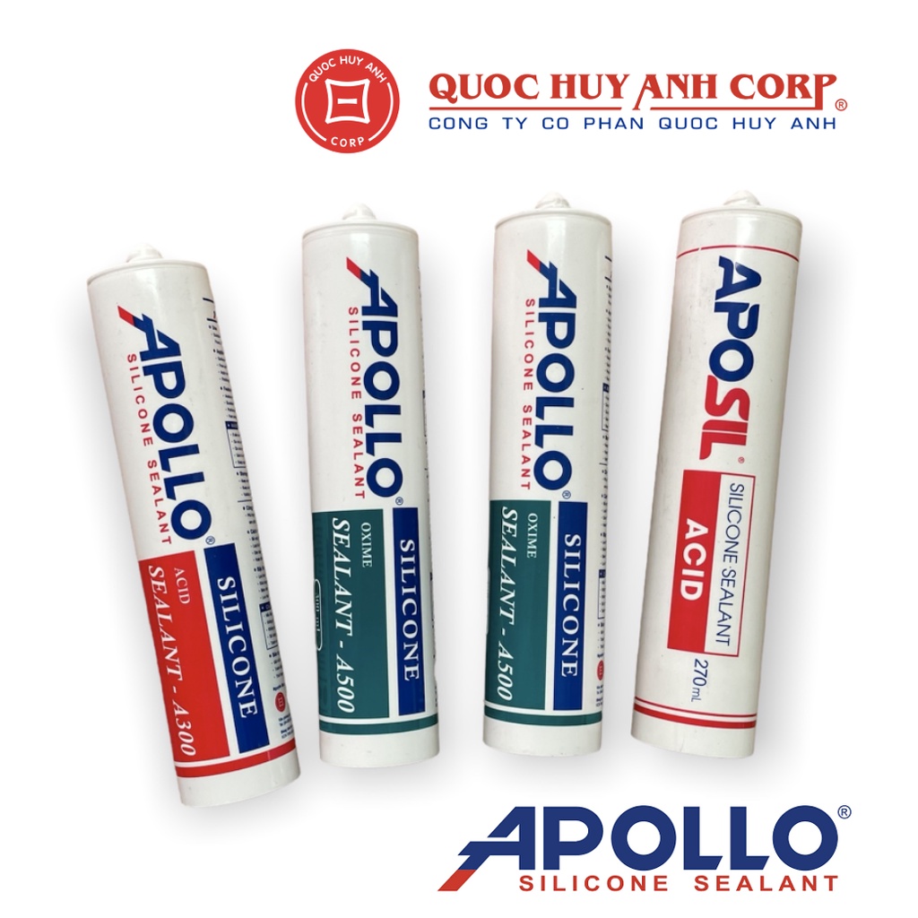Keo Silicone Apollo A100 A300 A500 - Keo silicon Apolo siêu bền