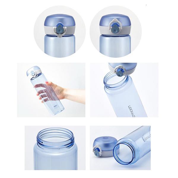 Bình Nước Nhựa Tritan Ecolife Lock&amp;Lock One Touch Bottle Dung Tích 550ml - ABF645