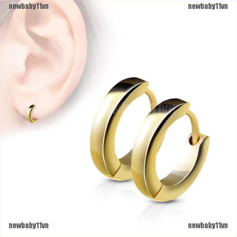 Khuyên Vành Tai Thép Không Gỉ Dạng Kẹp Phong Cách Punk