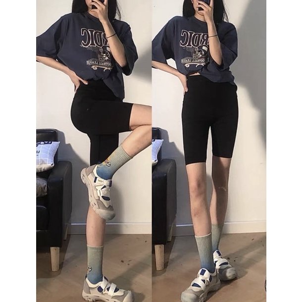 Quần Legging Biker Dáng ngắn Thun gân Short Biker | BigBuy360 - bigbuy360.vn