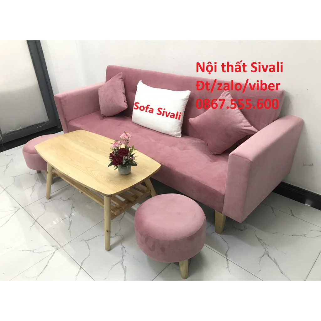 Bộ ghế dài sofa bed tay vịn phòng khách sopha sivali salon