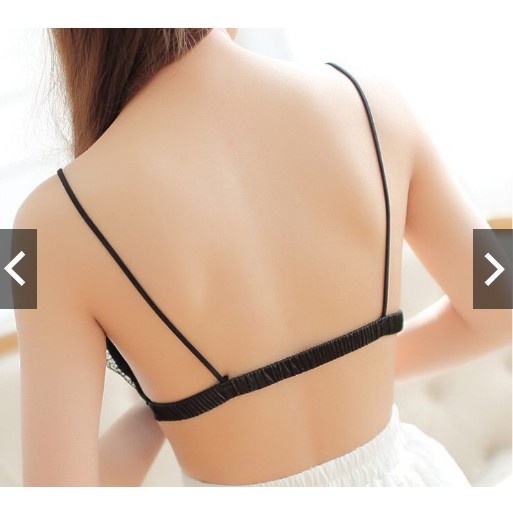 Áo lót nữ, Áo Bra satin thiết kế lụa bóng phối ren lụa đệm mỏng không gọng - BRA SATIN VIỀN REN