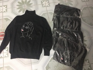 Set quần jeans áo len