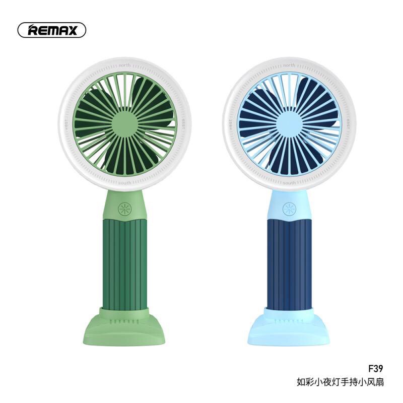 Quạt Remax F39 + đèn led + kệ để bàn 3 chế độ siêu mát, siêu tiện ích cầm tay 1200mah