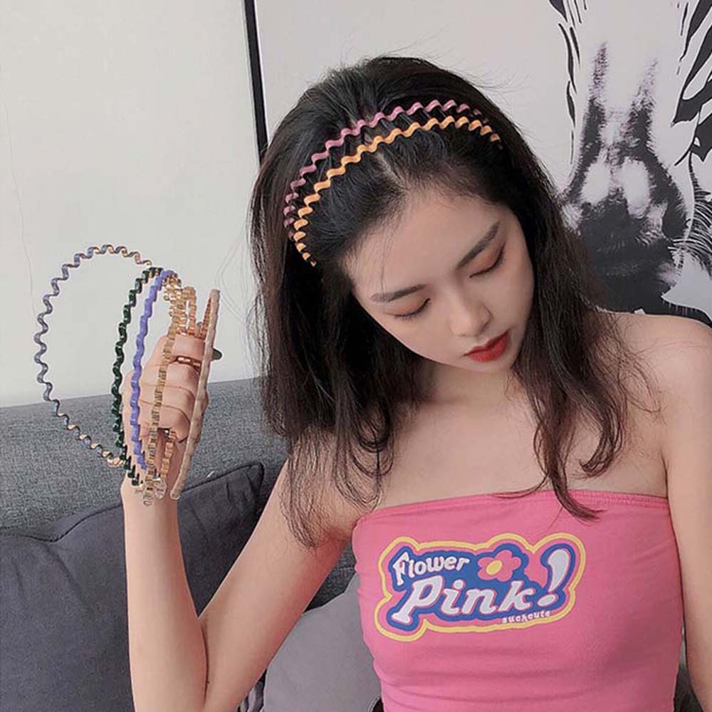 1 Băng Đô Kim Loại Xoắn Ốc Nhiều Màu Thời Trang Cho Nữ