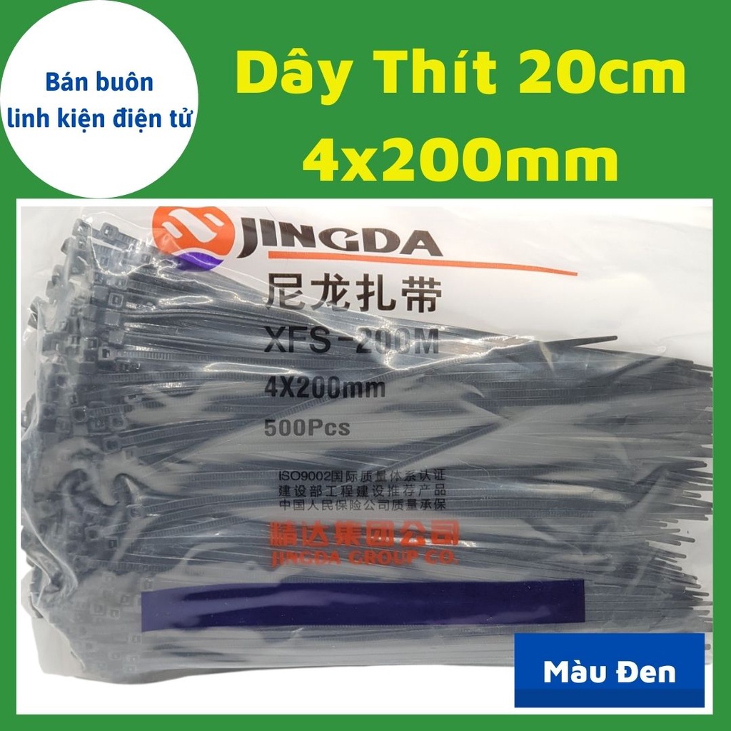 Dây rút nhựa 4x200mm, dây thít 4x200mm, dây thít 20cm , lạt nhựa( Bền- Dẻo )