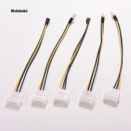 Set 5 Cáp Chuyển Đổi 4-pin Molex / Ide Sang 3-pin Cpu Dài 20cm