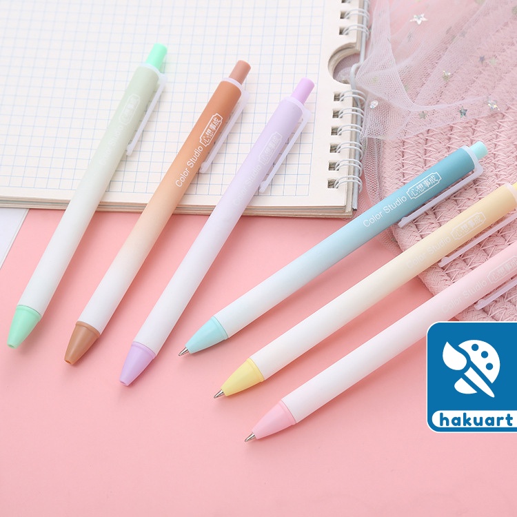 Bút Gel Chuyển Màu Pastel Mực Đen Ngòi 0.5mm - Văn Phòng Phẩm Haku