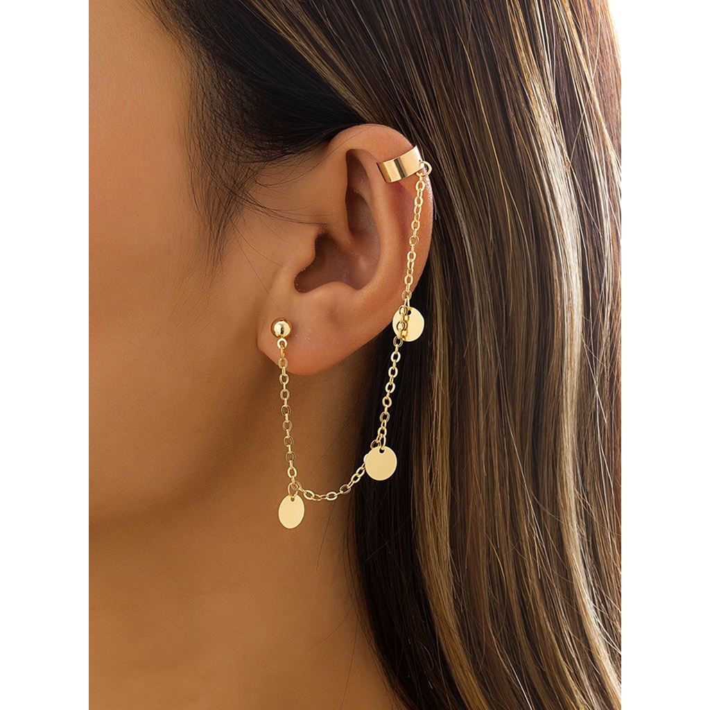 1 Khuyên Tai Tua Rua Hình Trái Tim Phong Cách retro Thời Trang Cho Nữ