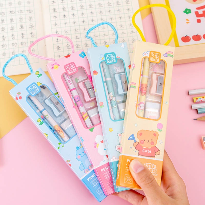 Set 5 Dụng Cụ Học Tập Dễ Thương Cho Bé