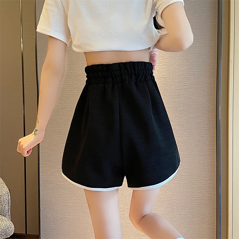 SUXI Quần Short Thể Thao Lưng Cao Ống Rộng Màu Sắc Đơn Giản Dễ Phối Đồ Cho Nữ