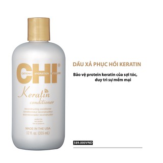 Dầu xả phục hồi tóc Chi Keratin Conditioner 355ml