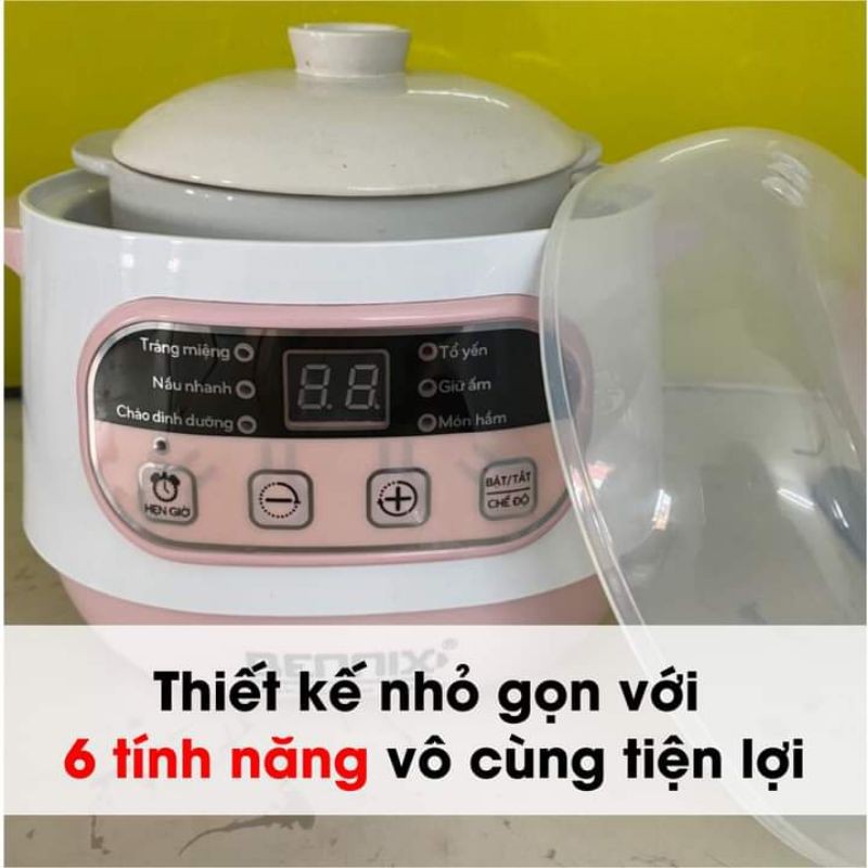 Nồi hầm cháo,nấu cháo chưng yến cách thủy đa năng Bennix 1lít