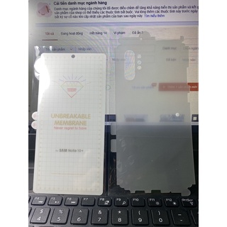 Miếng dán PPF samsung Note 10; Note10 Plus màn hình và mặt sau