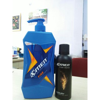 Combo 1 sữa tắm Xmen Fire 650g+ 1 xịt khử mùi Xmen for Boss 150ml
