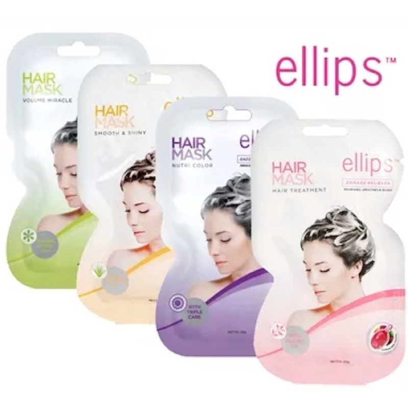 (hàng Mới Về) Set 20 Mặt Nạ Ủ Tóc Vitamin Ellips