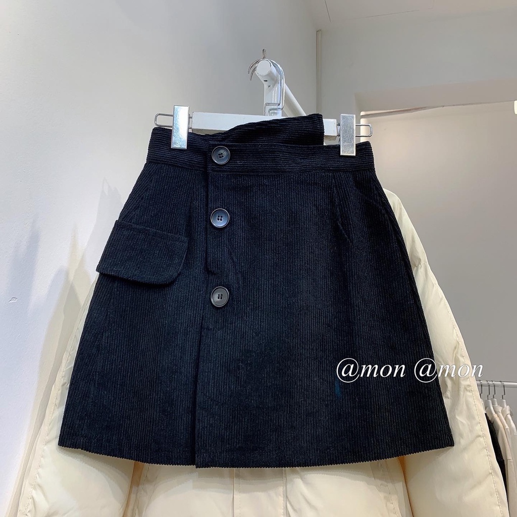 210739 Chân váy nhung tăm, chân váy nữ ulzzang, chân váy ngắn nữ - 3 màu | BigBuy360 - bigbuy360.vn