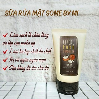 Sữa Rửa Mặt Tẩy Tế Bào Chết SOME BY MI Cereal Pore FoamCrub Healthy Cleaning & Scrub 100ml
