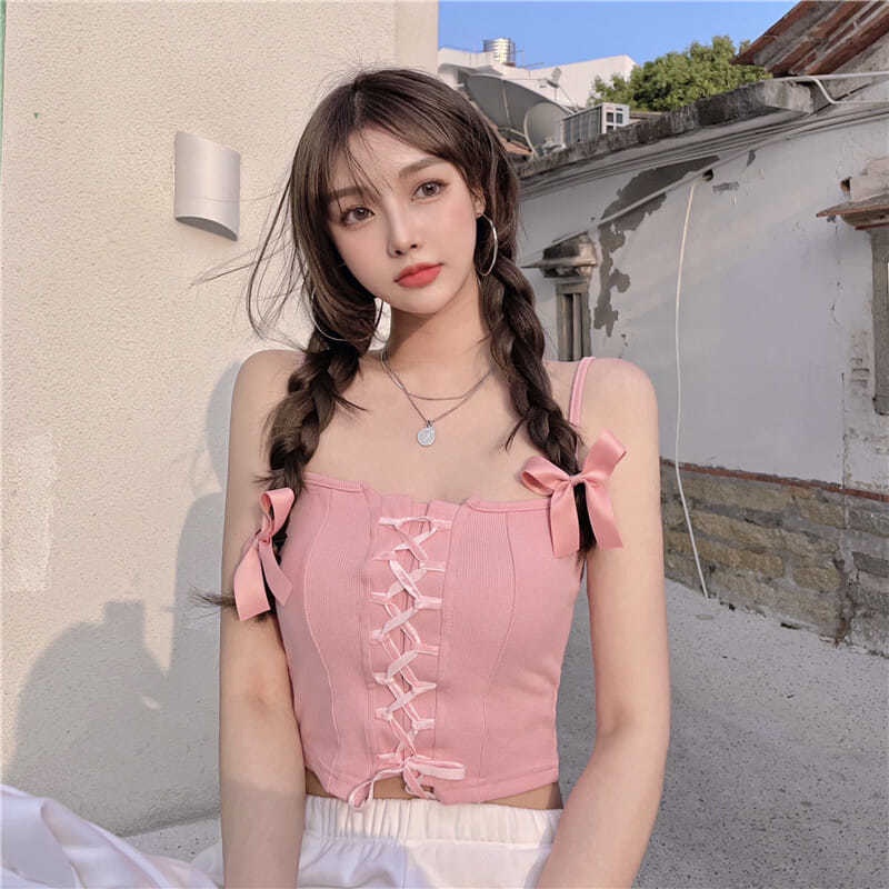 Top Camisole Strap Short Sleeveless Fashion Women's Clothing