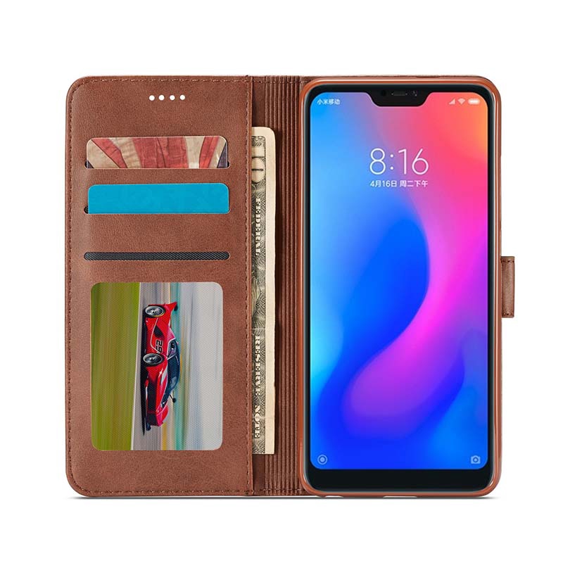 Bao da PU nắp gập từ tính kiểu ví cổ điển kèm ngăn đựng thẻ cho XIAOMI MI 9T 9TPRO 6X A2 A2LITE REDMI K20 K20PRO 8 8A