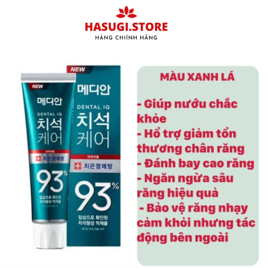 Kem Đánh Răng Hàn Quốc, Đánh Răng Trắng Sáng Median Dental IQ 93% 120g