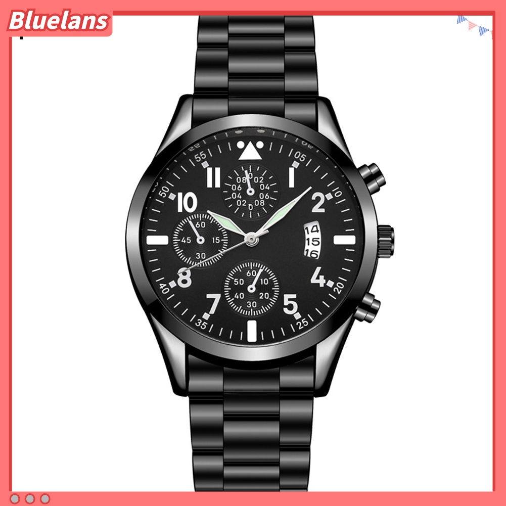 Đồng Hồ Analog Máy Quartz Mặt Tròn Hiển Thị Ngày 48h Thời Trang Cho Nam