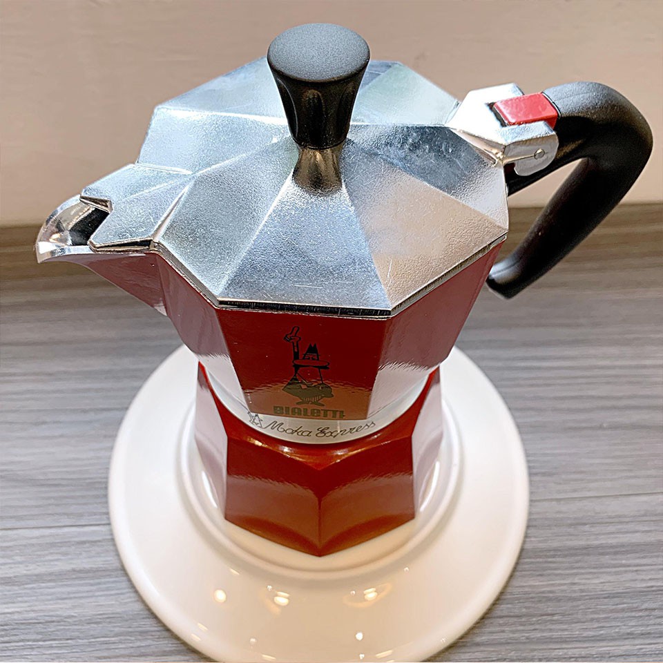 Ấm Moka Bialetti Express đỏ 3 cup chính hãng