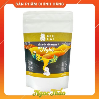 Gói bột nghệ sữa dừa yến mạch đường thốt nốt thuần chay vegan niji cat 200gr