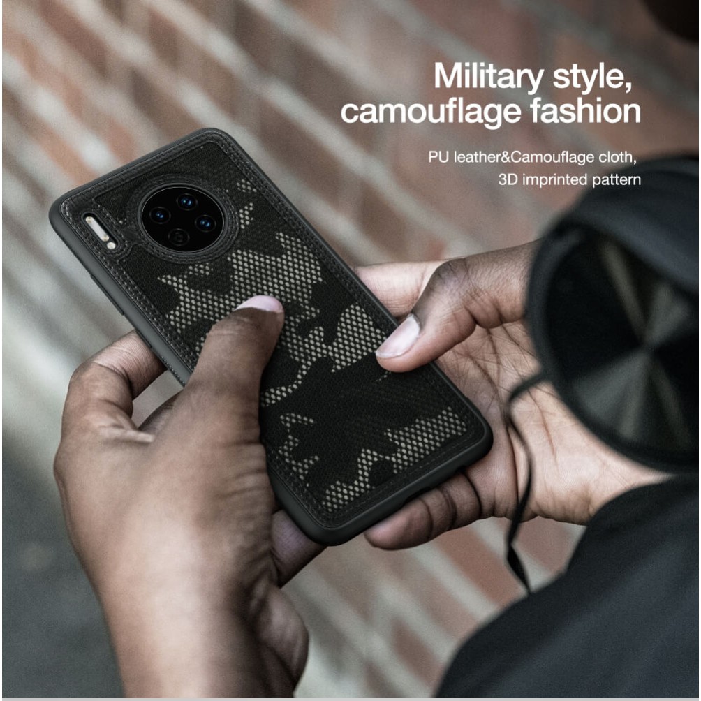 (Sẵn VN) Ốp lưng camo vải, da chống shock bảo vệ Nillkin Camo case cho Huawei Mate 30