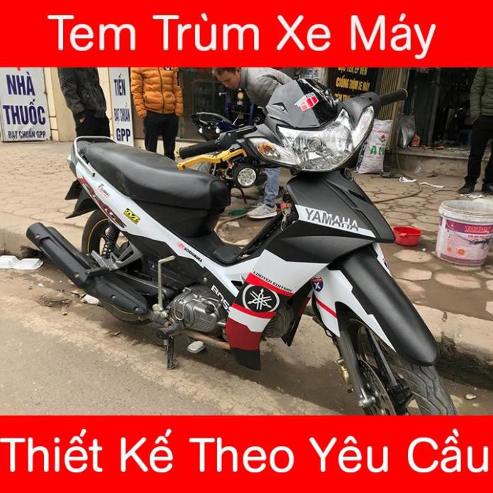 Tem trùm sirius Đen Trắng Nhám Yamaha