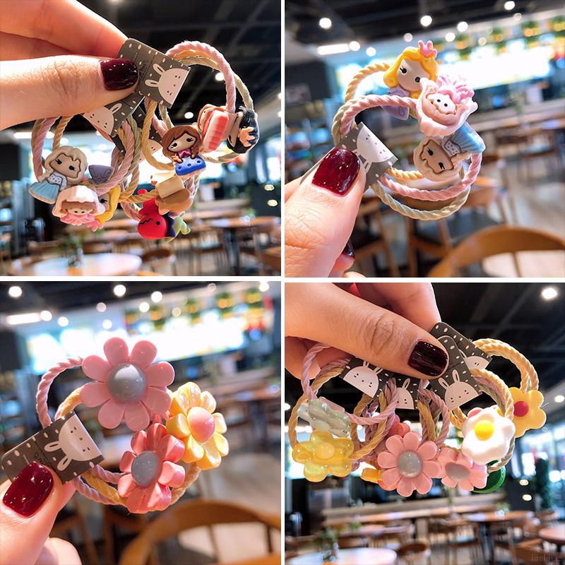 Dây Buộc Tóc Đính Hoa Và Trái Cây Cho Bé Gái