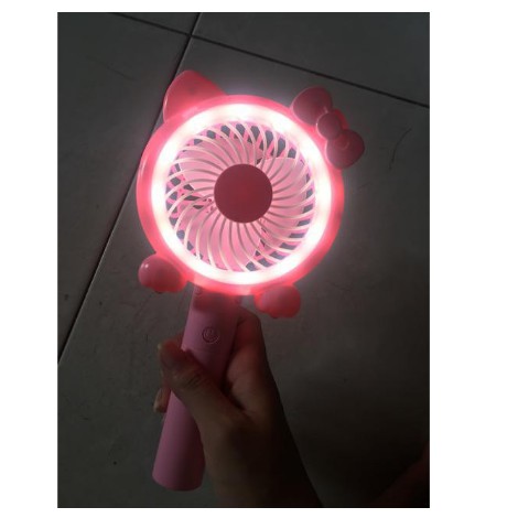 RẺ VÔ ĐỊCH - QUẠT CẦM TAY GẤP GỌN LED FAN 3 TỐC ĐỘ CÓ ĐÈN VÀ ĐẾ CẮM ĐIỆN THOẠI ĐA NĂNG