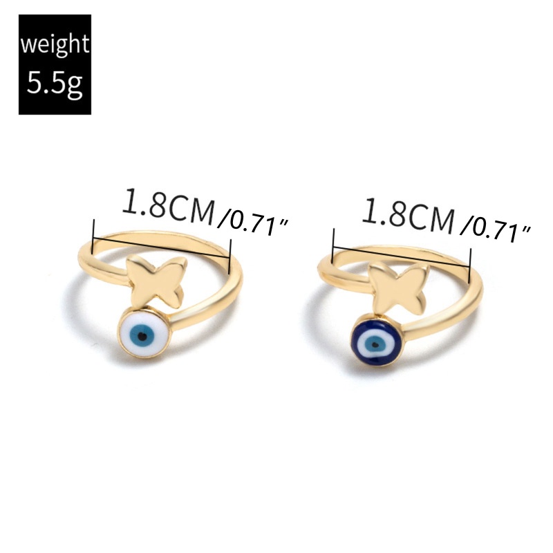 Nhẫn Hình Mắt Bướm Màu Sắc Vàng Đồng Tùy Chỉnh Thời Trang Cho Nam Nữ