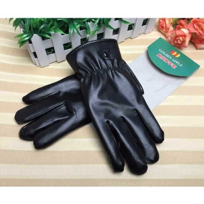 Găng tay da lót nỉ bông ,nam nữ thuận tiện cả đi xe máy hay cầm điện thoại