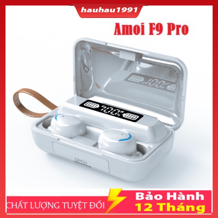 Tai Nghe Bluetooth AMOI F9 PRO bản quốc tế, Tai Nghe Kiêm Sạc Dự Phòng Cao Cấp